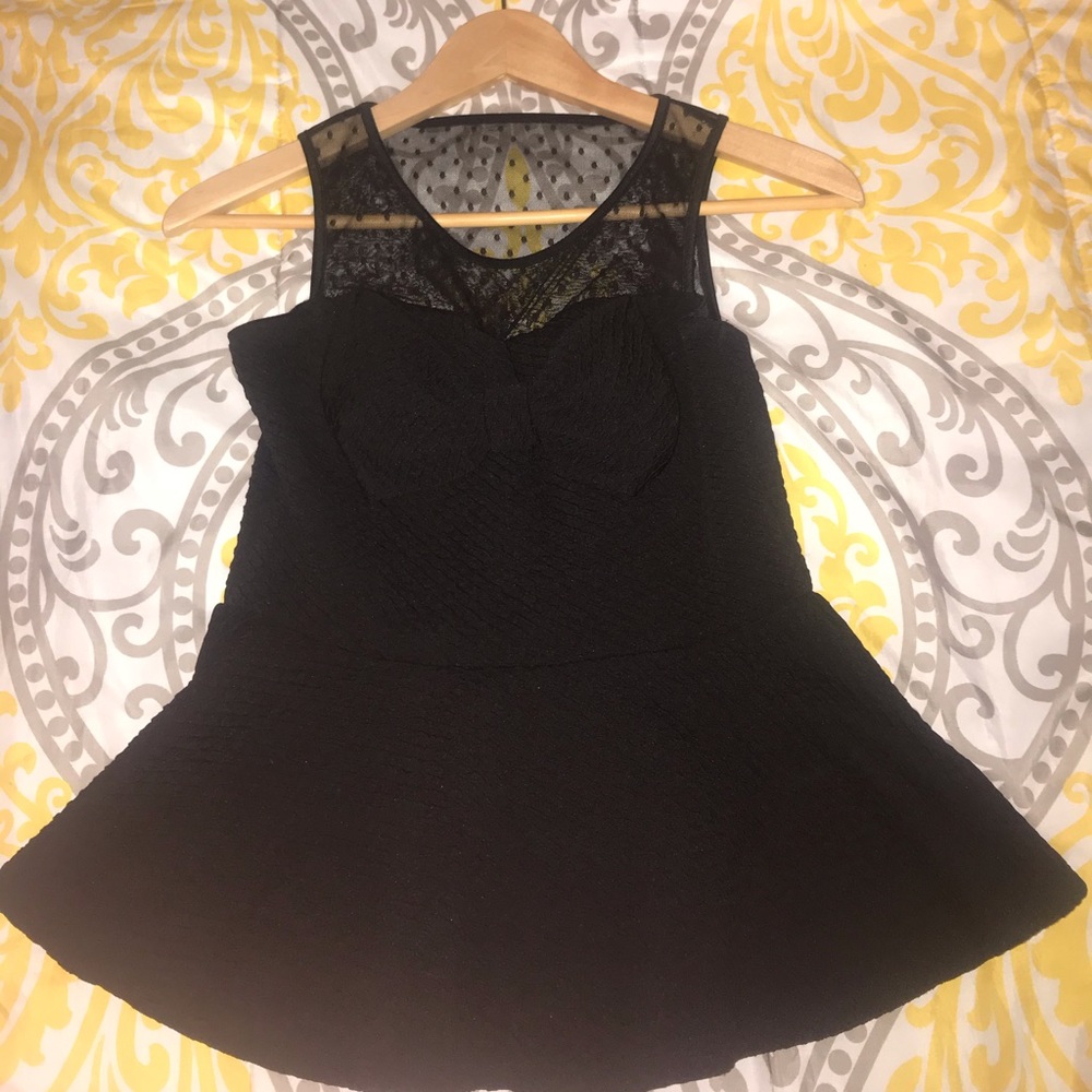 cute black bow top